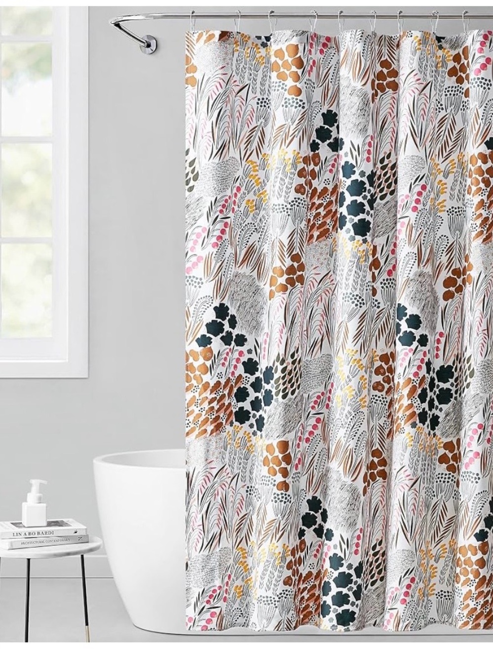Marimekko Pieni Letto Floral Botanical Shower Curtain Scandinavian Modern